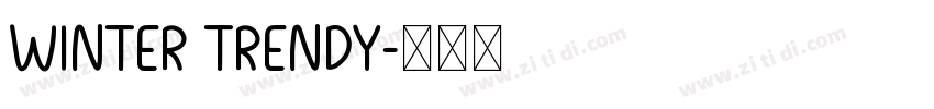 Winter Trendy字体转换